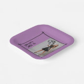 Sweet 16 Party Papier Serviette lila lila schwarz Pappteller (Gewinkelt)