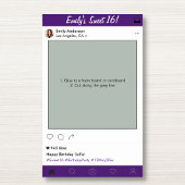 Sweet 16 Party Prop Foto Stand Frame Quinceanera Poster