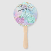 Sweet 16 Party Pumpkin Pastel Glitzer Glam Fächer (Vorderseite)