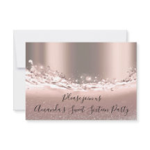 Sweet 16. Party Rose Gold Glitzer Brautparty