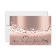 Sweet 16. Party Rose Gold Glitzer Brautparty