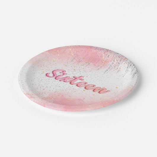 Sweet 16 Party Teller (Schrägansicht)