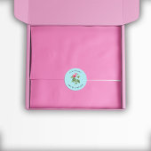 Sweet 16 Pastel Blau und Rosa Rose Botanisch Runder Aufkleber