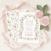 Sweet 16 Pastel Floral Meadow Birthday Party Einladung