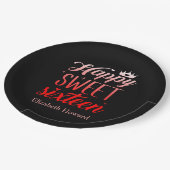 Sweet 16 Personalisiert Paper Pappteller (Schrägansicht)