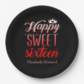 Sweet 16 Personalisiert Paper Pappteller (Vorderseite)