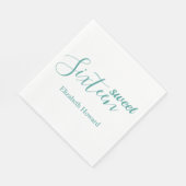 Sweet 16 Personalisiert Paper Serviette (Ecke)