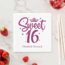 Sweet 16 Personalisiert Paper Serviette