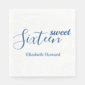 Sweet 16 Personalisiert Paper Serviette (Vorderseite)