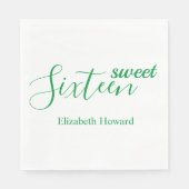 Sweet 16 Personalisiert Paper Serviette (Vorderseite)