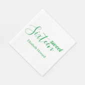 Sweet 16 Personalisiert Paper Serviette (Ecke)