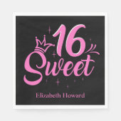 Sweet 16 Personalisiert Paper Serviette (Vorderseite)