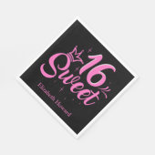 Sweet 16 Personalisiert Paper Serviette (Ecke)
