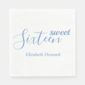 Sweet 16 Personalisiert Paper Serviette (Vorderseite)