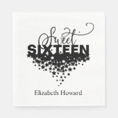 Sweet 16 Personalisiert Paper Serviette (Vorderseite)