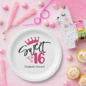 Sweet 16 Personalisiert Pappteller (Party)