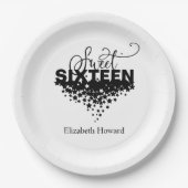 Sweet 16 Personalisiert Pappteller (Vorderseite)