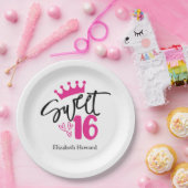 Sweet 16 Personalisiert Pappteller (Party)