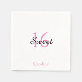 Sweet 16 Personalisiert Serviette (Vorderseite)