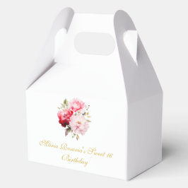 Sweet 16 Personalized Floral Party Favors Geschenkschachtel