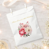Sweet 16 Personalized Floral Party Favors Geschenktütchen (Ausgeschnitten)