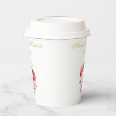 Sweet 16 Personalized  Floral Tableware Pappbecher (Links)