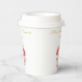 Sweet 16 Personalized  Floral Tableware Pappbecher (Rechts)