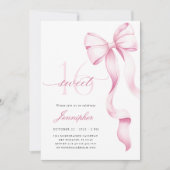 Sweet 16 Pink Bow Geburtstag Einladung (Vorderseite)