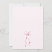 Sweet 16 Pink Bow Geburtstag Einladung (Rückseite)