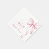 Sweet 16 Pink Bow Napkins Serviette (Ecke)