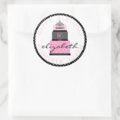 Sweet 16 Pink Cake Runder Aufkleber (Tasche)