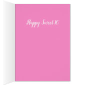 Sweet 16 Pink Glam Dress Birthday Card (Innen (Rechts))