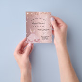 Sweet 16 pink Glitzer Kleidung Einladung Flyer (Gruppe)