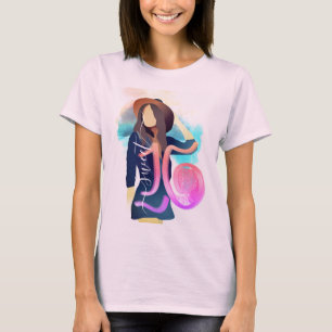 Sweet 16 Pink Lila Girl Illustration Holografy T-Shirt