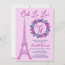 Sweet 16 Pink Paris Eiffelturm Geburtstagsparty