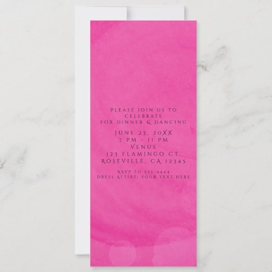 Sweet 16 Pink Silver & Black Foto Einladung (Rückseite)