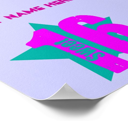 Sweet 16 Poster (Name einfügen) (Ecke)