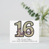Sweet 16 Postkarten (Stehend Vorderseite)