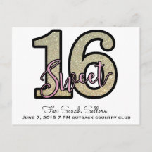 Sweet 16 Postkarten