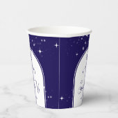 Sweet 16 Princess Tiara Crown Navy Blue Birthday Pappbecher (Rechts)