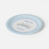 Sweet 16 Princess Tiara & Stars Confetti Pappteller (Schrägansicht)