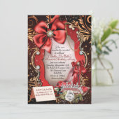 Sweet 16 Quinceanera-Party Einladungen (Stehend Vorderseite)