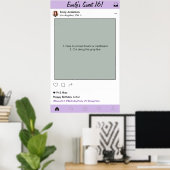 Sweet 16 Quinceanera Party Prop Foto Standrahmen Poster (Heimbüro)