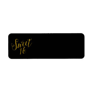 Sweet 16 Quote Imitats Gold Foil Funkelnd Template