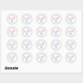 Sweet 16 Rainbow Ombre Glitzer Confetti Birthday Runder Aufkleber (Blatt)