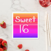 Sweet 16 Rainbow Serviette (Beispiel)