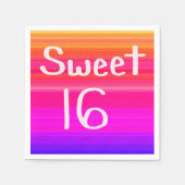 Sweet 16 Rainbow Serviette (Vorderseite)