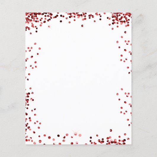 Sweet 16 Red White Kleid Party Einladung (Rückseite)