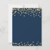 Sweet 16 "Rett Date" Gold Glitzer Confetti Navy Save The Date (Rückseite)