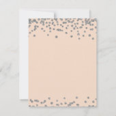 Sweet 16 "Rett Date" Silver Glitzer Confetti Blush Save The Date (Rückseite)